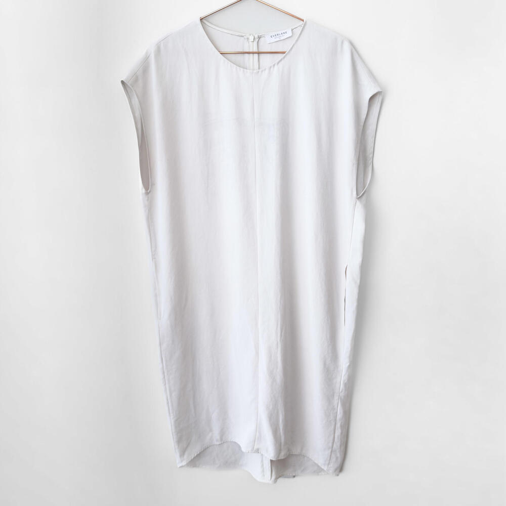 Everlane White GoWeave Cocoon Midi Shift Dress Size 12‎